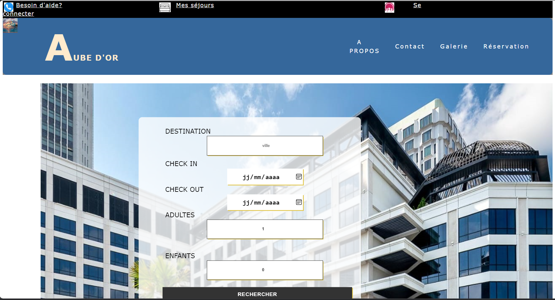 Site hôtelier — Projet Intégrateur L1
